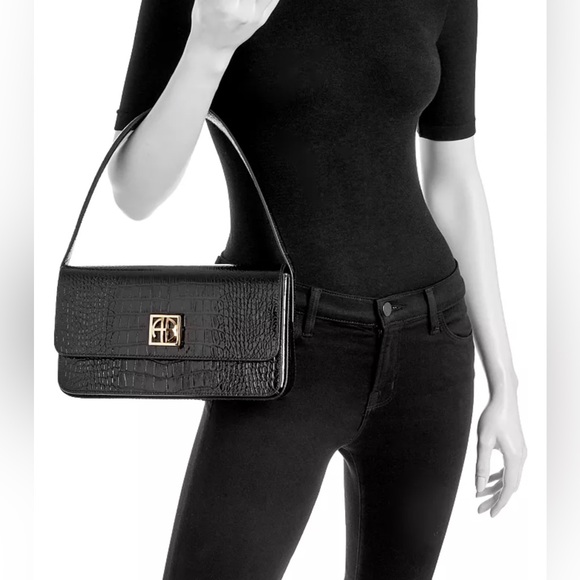 ANINE BING Elly Black Croc Bag NWT - Picture 6 of 6